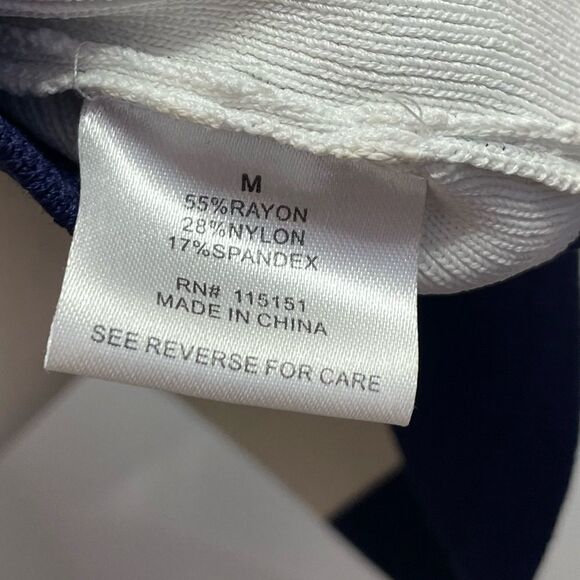 Neiman Marcus Striped Navy/White Pencil Skirt Medium - Picture 4 of 10